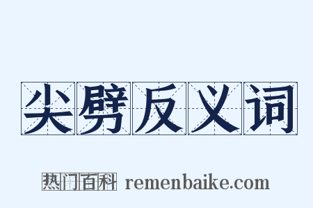 尖劈反义词是什么意思的图片